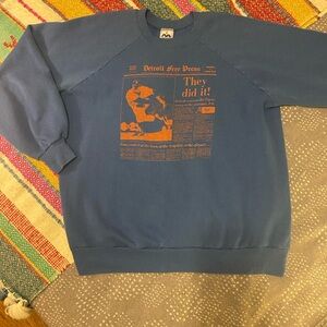 Vintage 80s Detroit Tigers Blue Sweatshirt - size XL